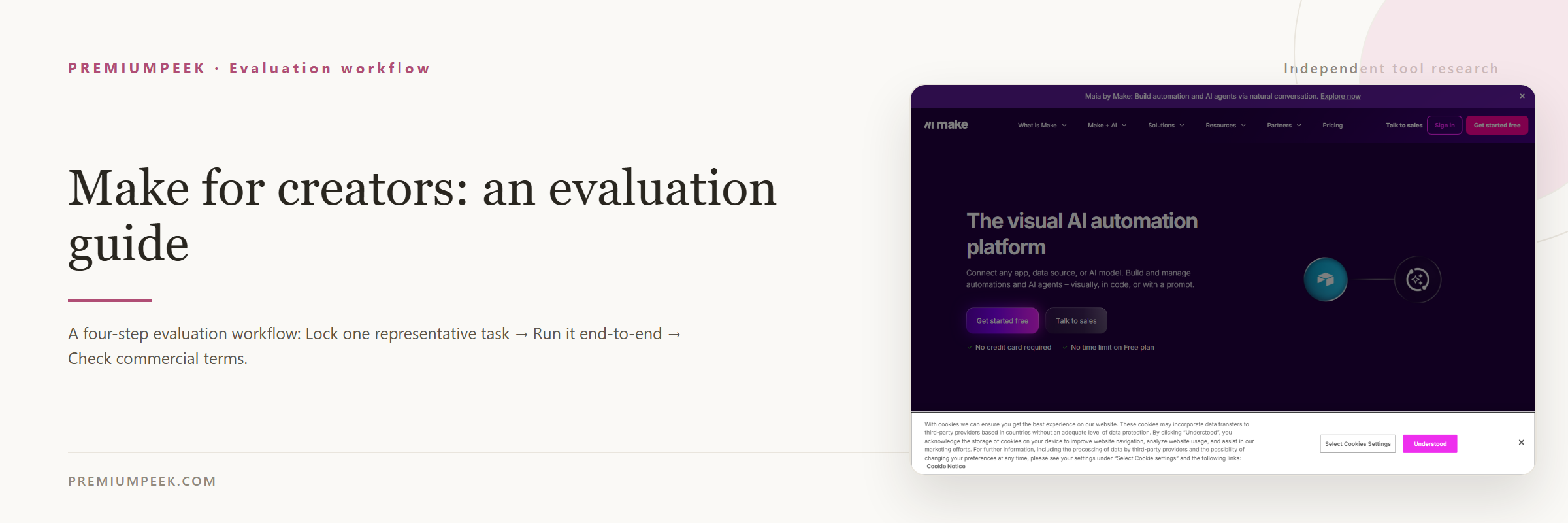 Make for creators: an evaluation guide — evaluation workflow steps