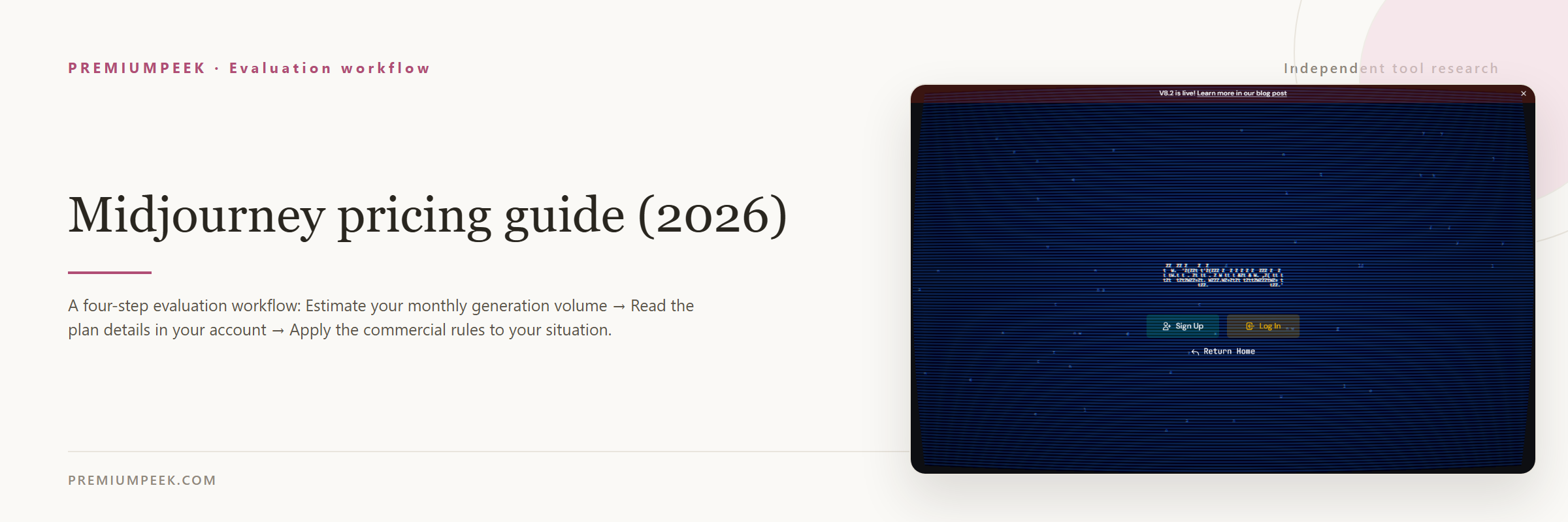 Midjourney pricing guide (2026) — evaluation workflow steps
