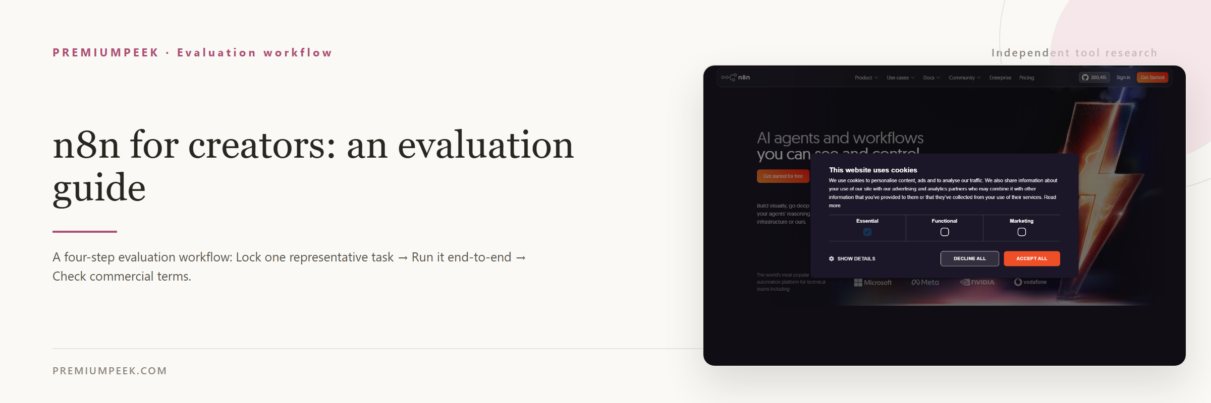 n8n for creators: an evaluation guide — evaluation workflow steps