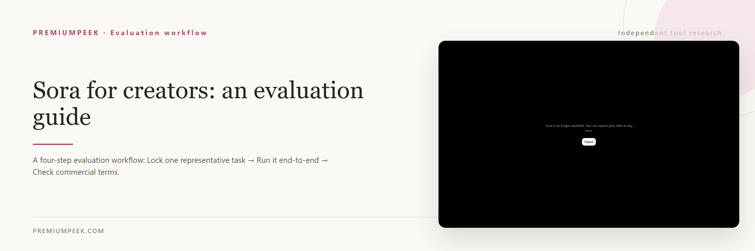 Sora for creators: an evaluation guide — evaluation workflow steps