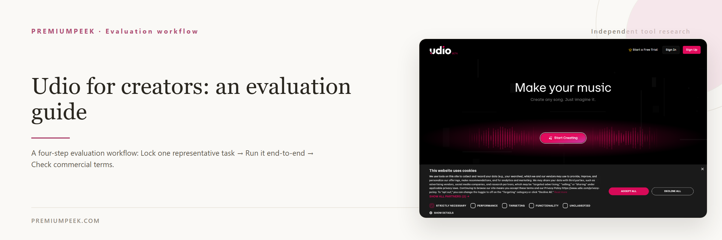Udio for creators: an evaluation guide — evaluation workflow steps